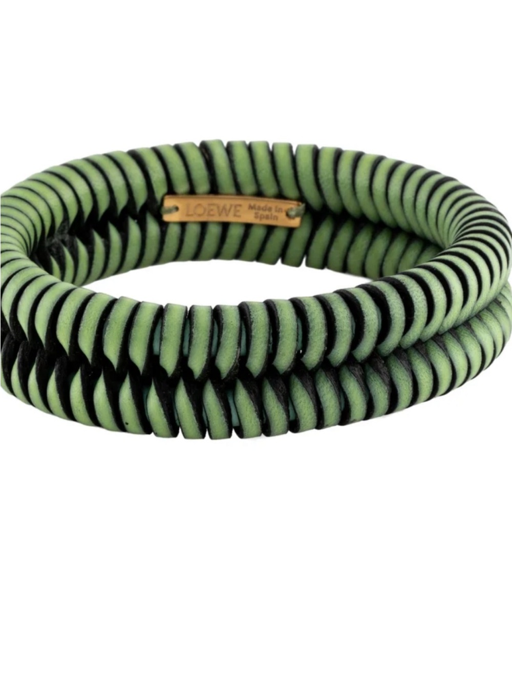 LOEWE: LEATHER COILED BRACELET
